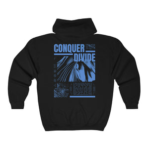 Conquer Divide Messy Zip Up Hoodie